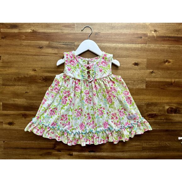SweetHoney OG Out To Play Set Tunic Shorts Dainty Cake Floral Sleeveless Cream 5 - Picture 2 of 10